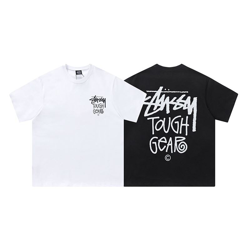 #T8 ด้านหน้าและด้านหลังโมโนโครมที่เขียนด้วยลายมือพิมพ์ตัวอักษรคู่เกาหลีขนาดบวกผ้าฝ้าย สตรีทแวร์ คอกลมยอดนิยมกราฟิกทีวินเทจ ไม่จํากัดเพศ เสื้อยืดส