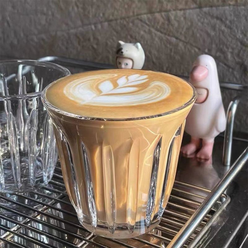 ถ้วยกาแฟ อิตาเลี่ยนเอสเปรสโซสกัดแก้วลาเต้ถ้วยออสเตรเลียสีขาวอารมณ์ทนความร้อนถ้วยแก้ว – โปรปัง