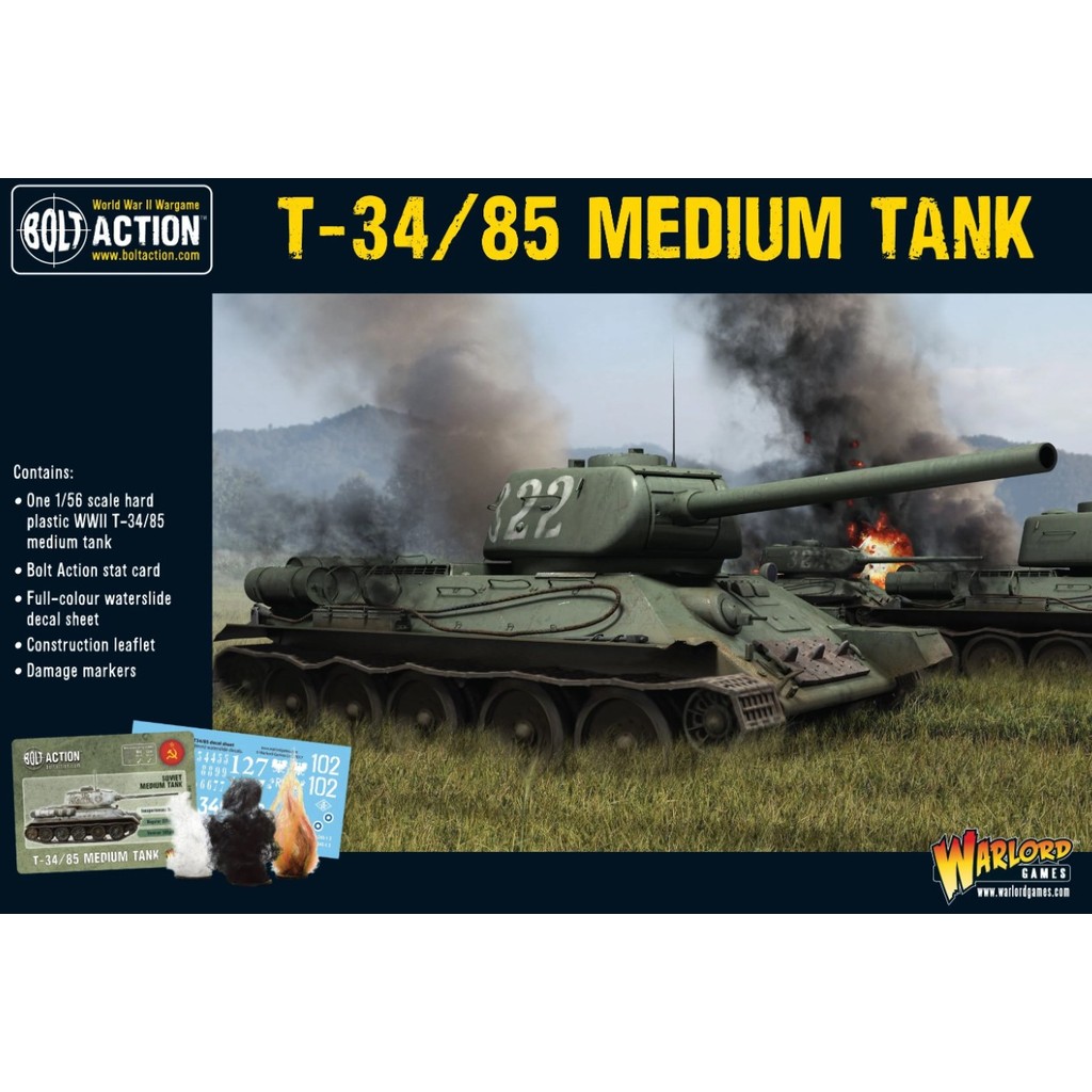 [พร้อมส่ง] WARLORD GAMES : BOLT ACTION: T-34/85 Medium Tank (Plastic) โมเดลจำลอง
