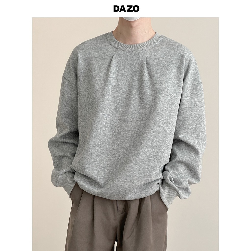 Paul FITZGERALD เวอร์ชั่นเกาหลีใหม่ของการออกแบบรูปเงาเสื้อยืดแขนยาวผู้ชาย ins เสื้อลําลองหลวม niche tops