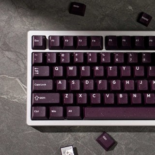 Vior Glitter สีม่วงโปร่งแสง Keycaps PBT Double shot Keycaps …