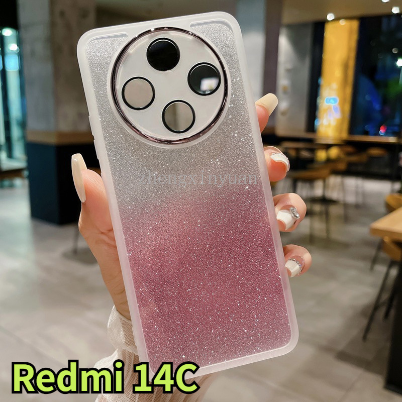 Bling Glitter สําหรับ XIAOMI POCO C75 Redmi 14C 4G 5G 2024 เคสโทรศัพท์ Soft TPU ชุบสําหรับ POCOC75 C