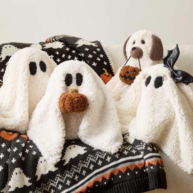 Ms.gus The Ghost pillow Doug The Dog ของเล่นตุ๊กตาฮาโลวีน