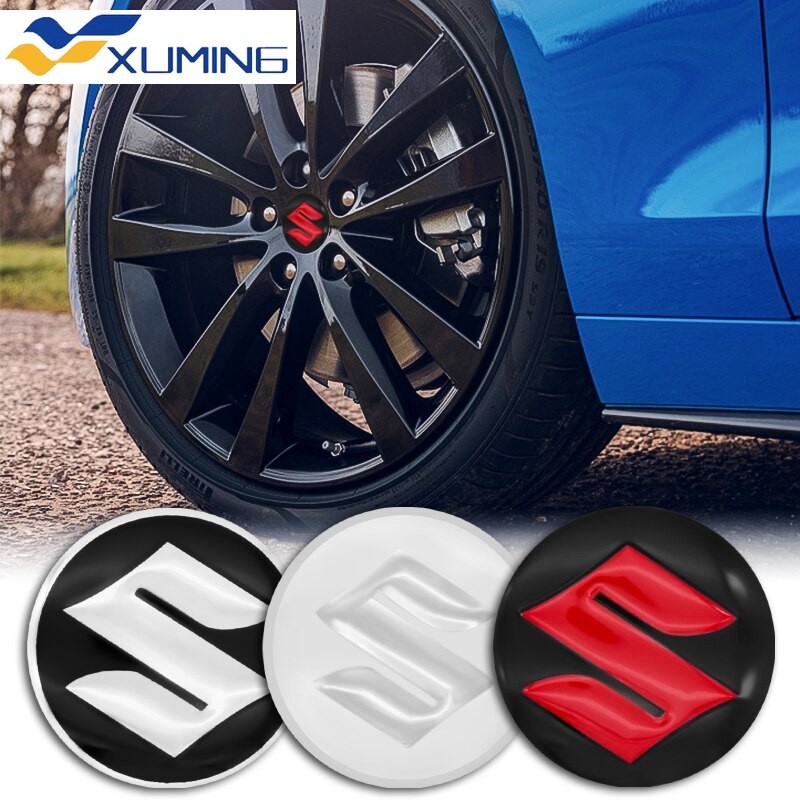 ล้อรถตกแต่งสติกเกอร์อลูมิเนียม 56 มม.4 ชิ้น 56 มม.สัญลักษณ์อัตโนมัติโลโก้ศูนย์ล้อ Hub ฝาครอบสติกเกอร