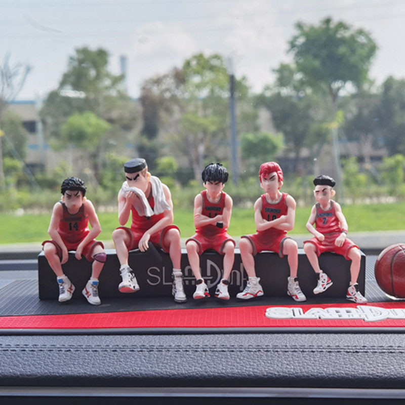 5 ชิ้นอะนิเมะ Slam Dunk Hanamichi Sakuragi Rukawa Kaede Miyagi Ryota Mitsui Hisashi Akagi Takeori Pvc ตัวเลขของเล่น