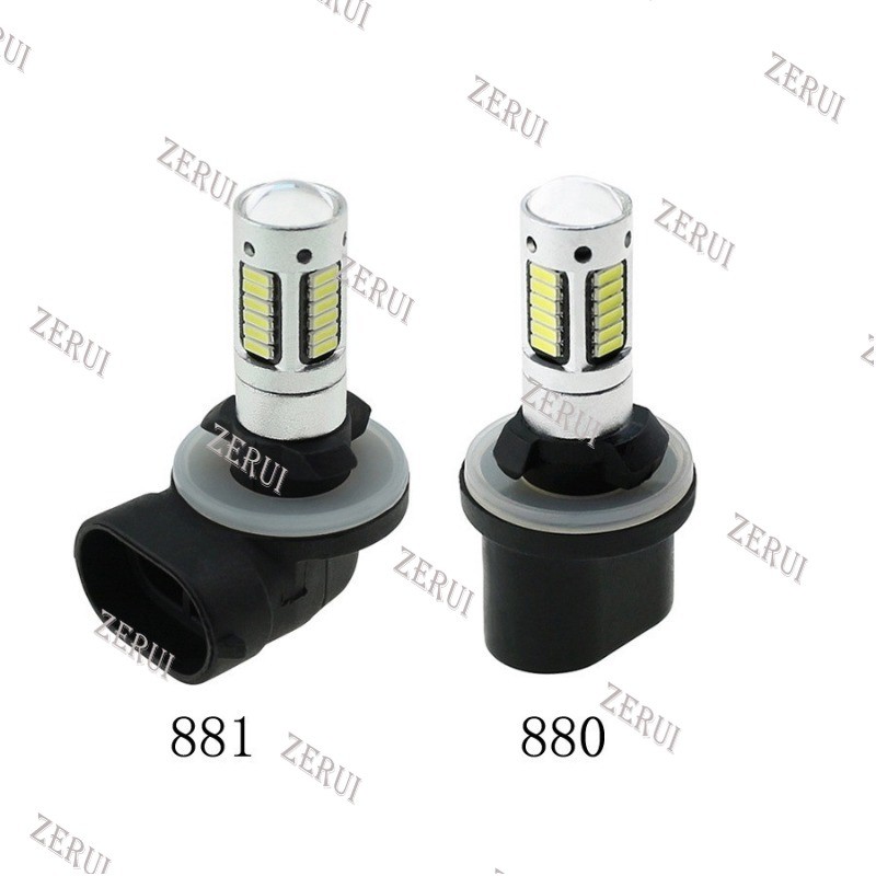 Zr สําหรับ 1 ชิ้น H27 H27W2 881 880 รถ LED หมอกหลอดไฟ 30smd 4014 LED สีเหลืองสีขาวโคมไฟหมอกอัตโนมัติไฟวิ่งกลางวัน 12 โวลต์