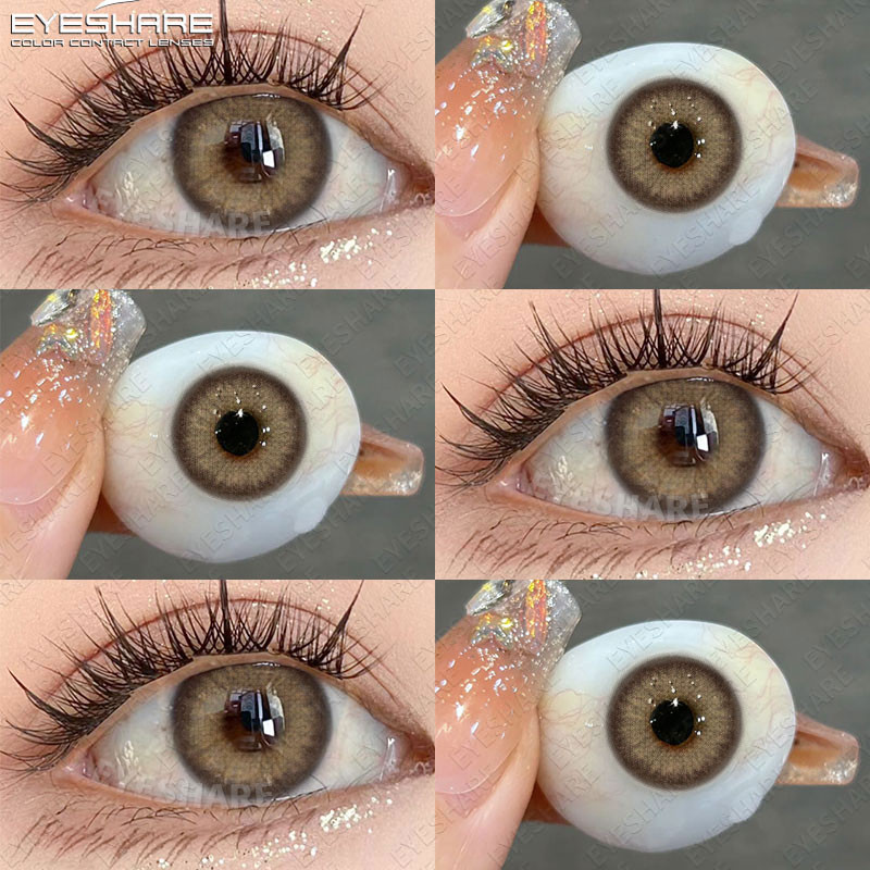 Eyeshare BALI  1 คู่ 2 ชิ้น คอนแทคเลนส์สีน้ำตาลตาหวาน 14.2mm 0.0 เลนส์ค่าสายตาสั้น ปริมาณน้ำ 38% ใช้