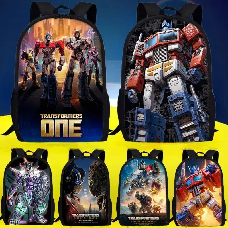 กระเป๋าเป้สะพายหลังเด็ก Transformers 3D การ์ตูน กระเป๋านักเรียนประถม กันน้ำ สะดวกสบาย น้ำหนักเบา