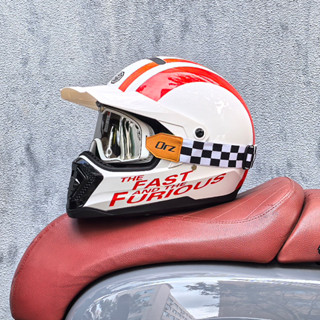 2024 หมวกกันน็อคมอเตอร์ไซค์ย้อนยุค ออร์ซ ใหม่หมวกกันน็อคเต็ม…