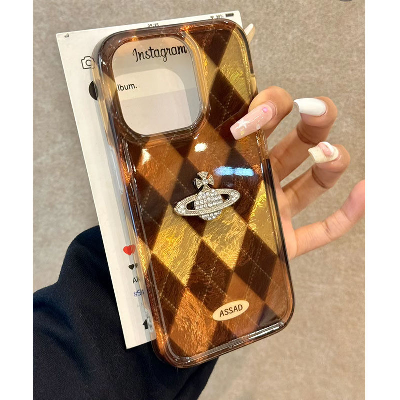 [G-Plus Studio] [iPhone16] ดาวเคราะห์เพชรสีน้ําตาลสามมิติเหมาะสําหรับเคสโทรศัพท์ iPhone16promax 16pr