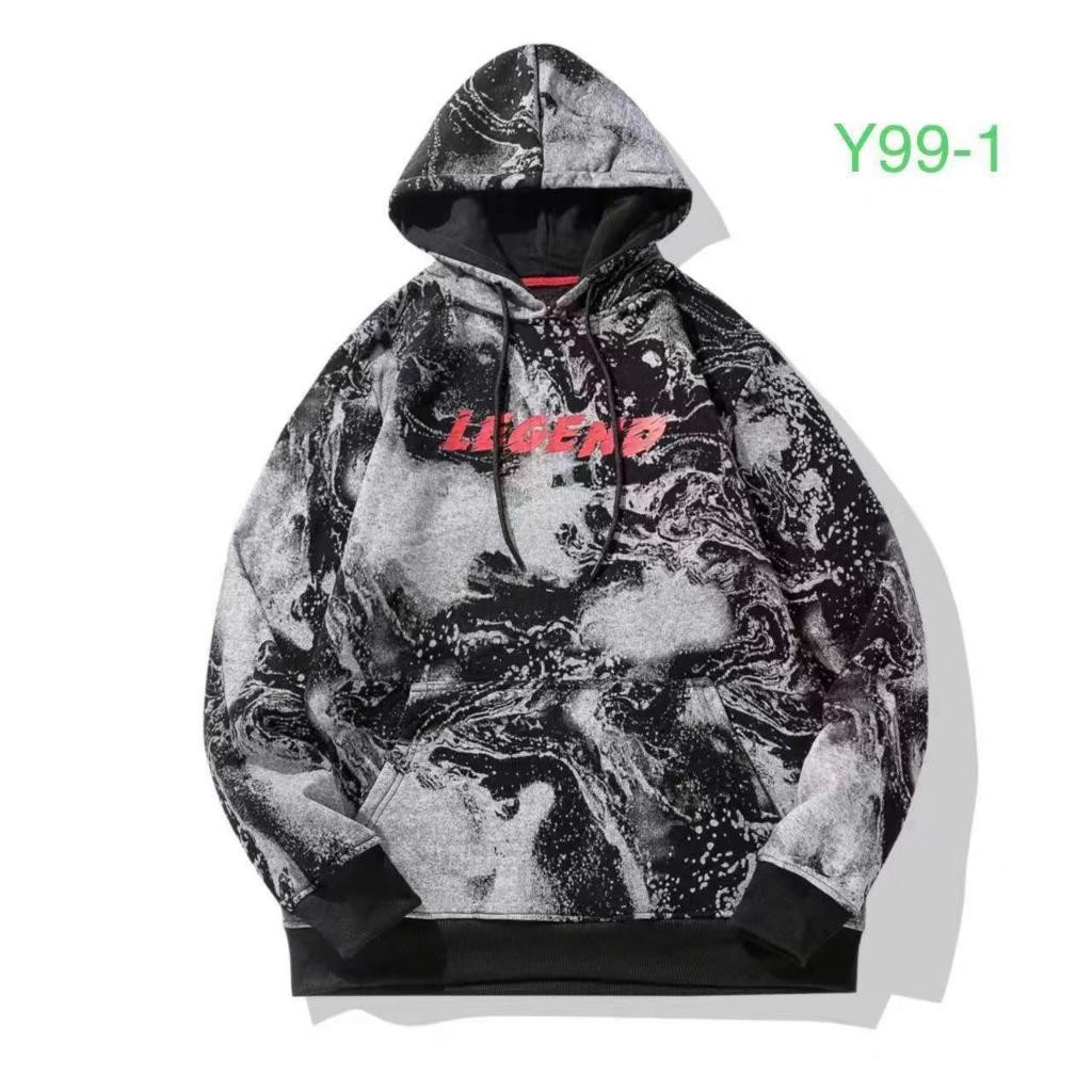 COD เสื้อฮู้ดย้อมสี  เสื้อแขนยาว S-XL เสื้อฮู้ดผู้ชาย สไตล์ย้อมสีแบบกราฟฟิตี้  มีกระเป๋าใหญ่หนึ่งใบ กันลมและอบอุ่น