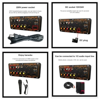 COD แอมป์จิ๋ว ด้วยแก้วใยนำแสงGD100 220V 12V 24V 1200W/1000W Bluetooth 5.0เครื่องขยายเสียงซับวูฟเฟอร์ Dual