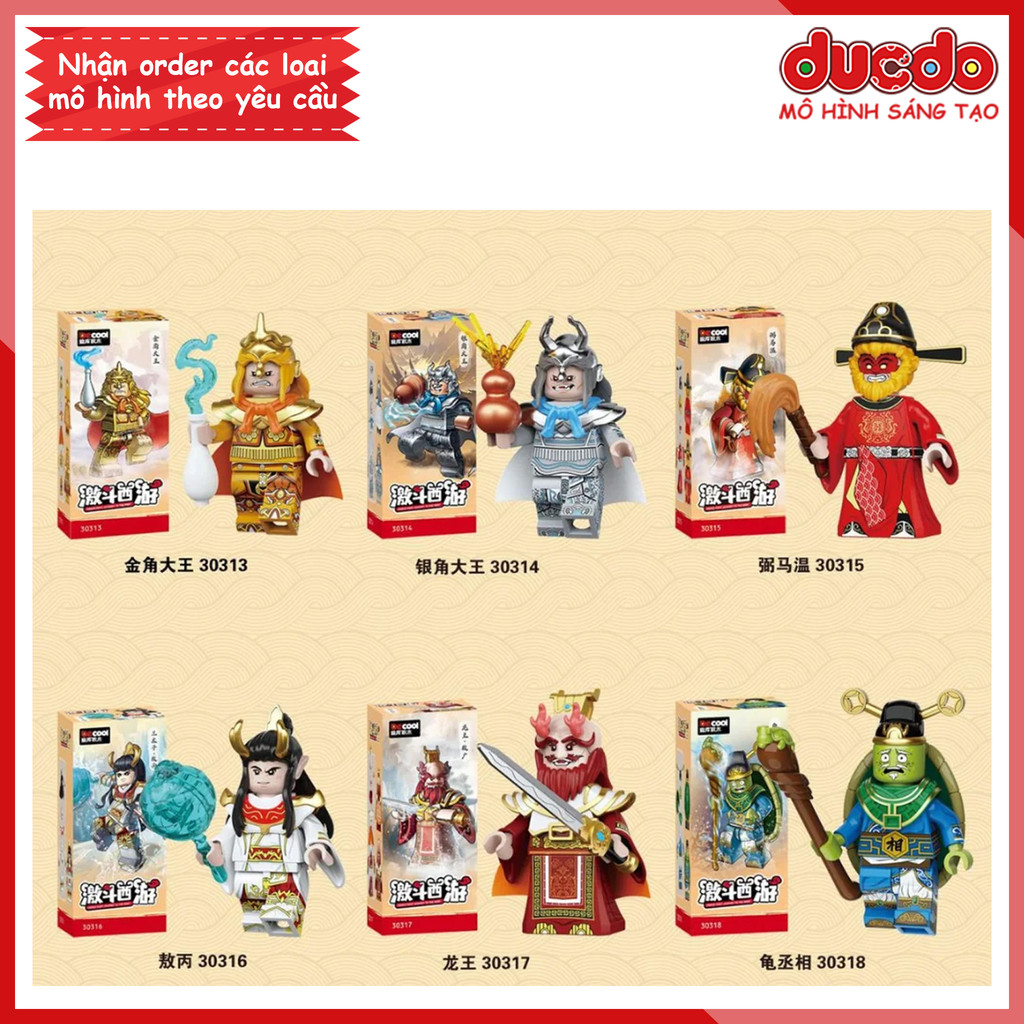 DCOOL 30313 - 30318 Minifigures of Journey to the West character - Sun Wukong Mini Model Puzzle ประก
