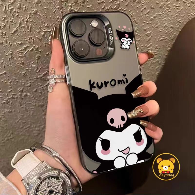 น่ารัก Kuromi สําหรับ Xiaomi 14 13 13T 12 12T Mi 11 Ultra 10 Lite 10s Poco F4 F3 GT Redmi K50 Pro Ultra Gaming K50i 5G 4G ปลอกการ์ตูนกันกระแทก Frosted เคสโทรศัพท์