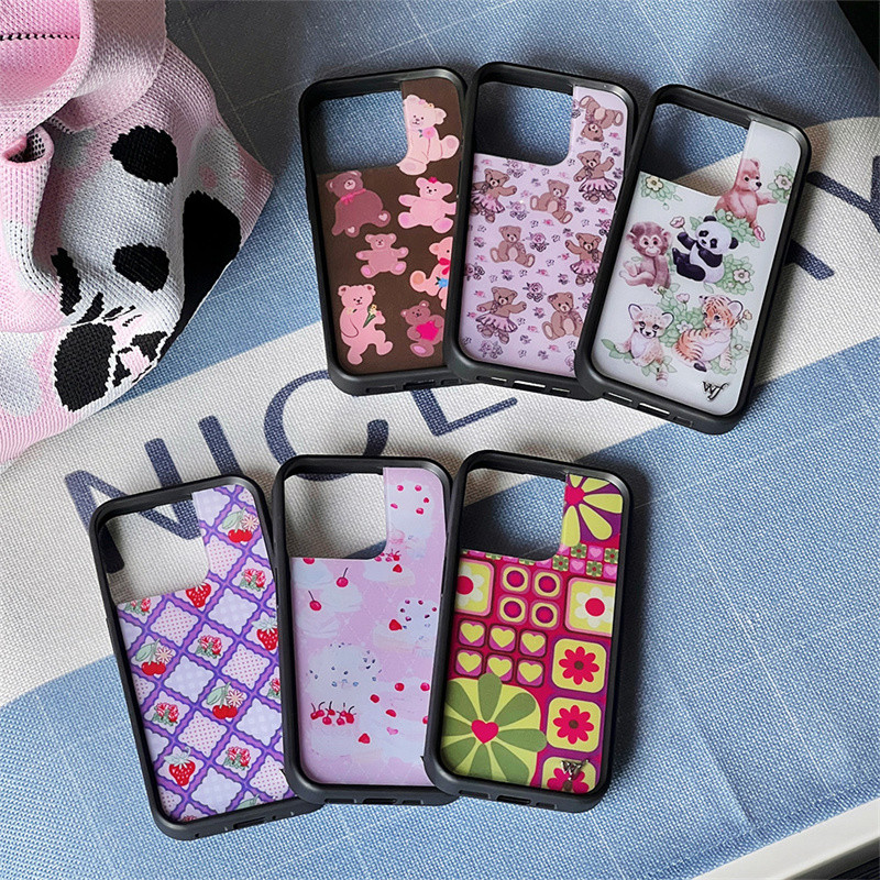 Aurora Lucky สาวดอกไม้ป่าเคสโทรศัพท์สําหรับ iPhone 16 Pro Max 12 13 14 15 Pro Max 15 14 16 Plus คุณภาพสูง WF ปลอกในตัว Flannel ซิลิโคน Anti Falling กันกระแทกปกหลัง