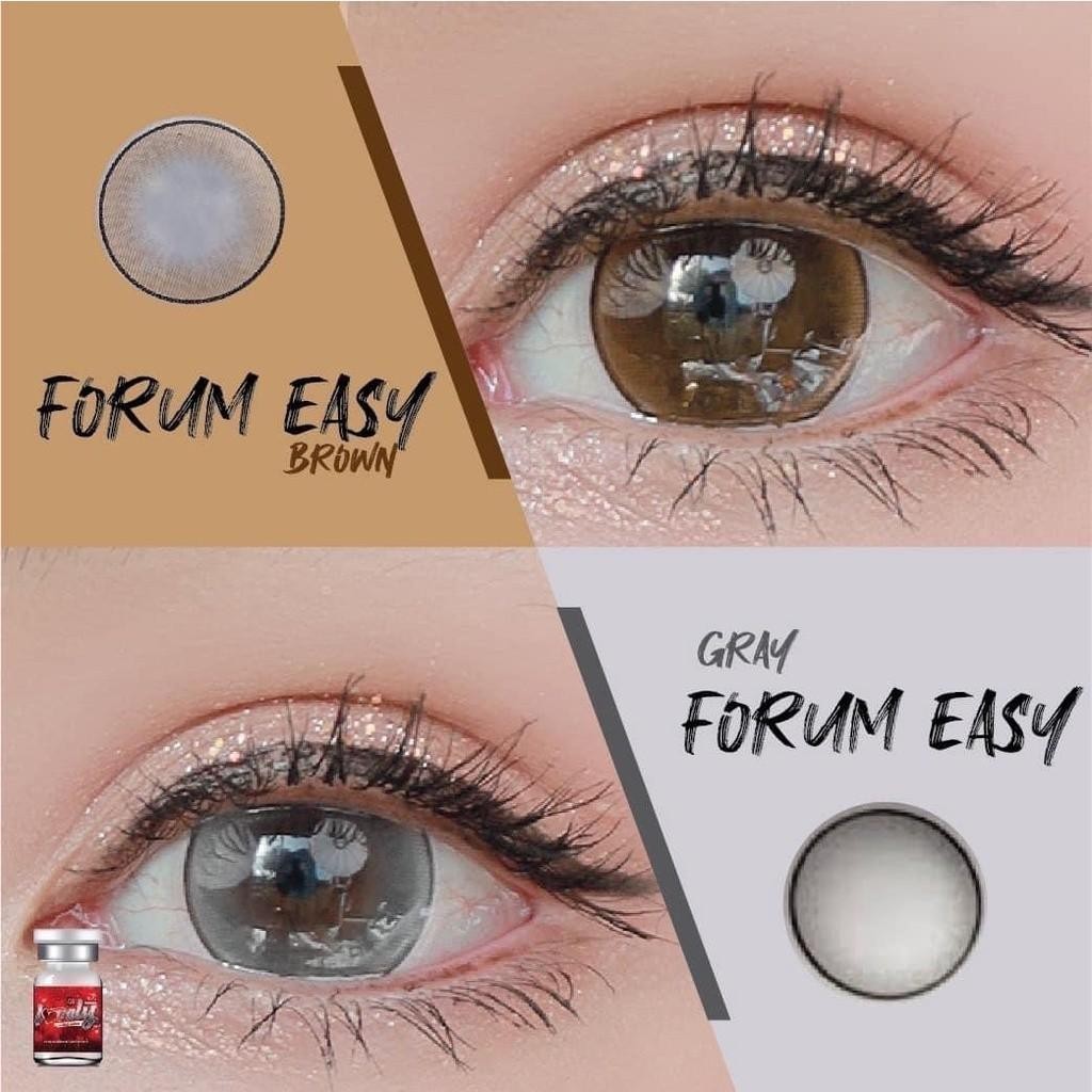 คอนแทคเลนส์[บิ๊กอาย] Forum Easy Brown / Gray (Lovelylens) ☁️ มี อย.ไทย - รูปที่ 7
