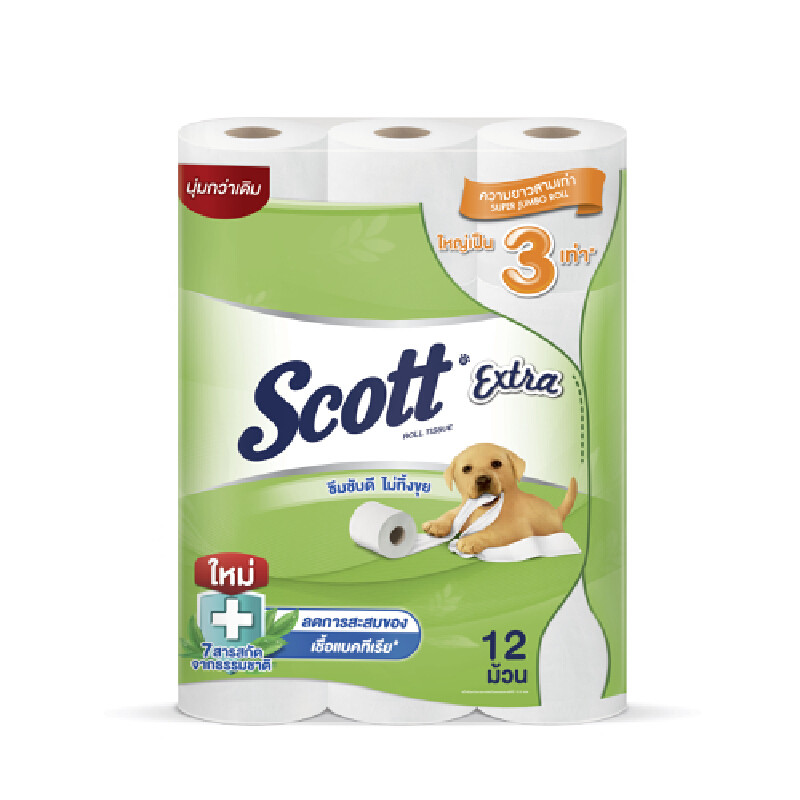 SCOTT กระดาษชำระ EXTRA/12 สก๊อตต์ SUPER JUMBO/12