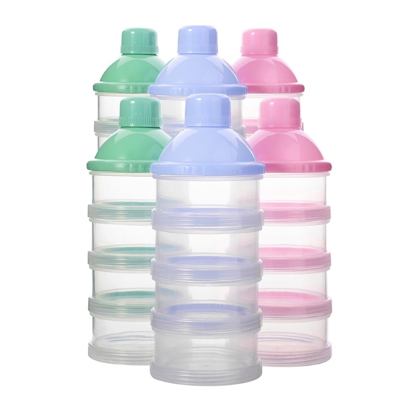 Seas ภาชนะบรรจุนมผงสําหรับเด็กวัยหัดเดินอเนกประสงค์ 4 กล่องเก็บของ 5 ชั้น