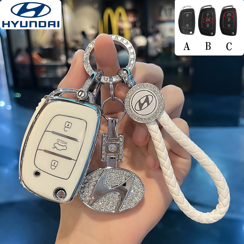 Hyundai TPU รถ Remote Key สําหรับ Hyundai H1/i20/Elantra ฝาครอบกุญแจพับอุปกรณ์เสริมกรณี