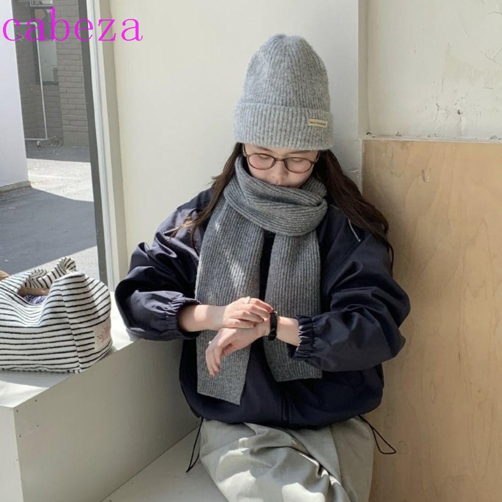 Cabeza ขนสัตว์ถักผ้าพันคอ,นุ่มฤดูหนาวแคชเมียร์ผ้าพันคอ,สบายๆยาวกลางแจ้งผู้หญิงอบอุ่นผ้าพันคอผ้าคลุมไหล่หญิง