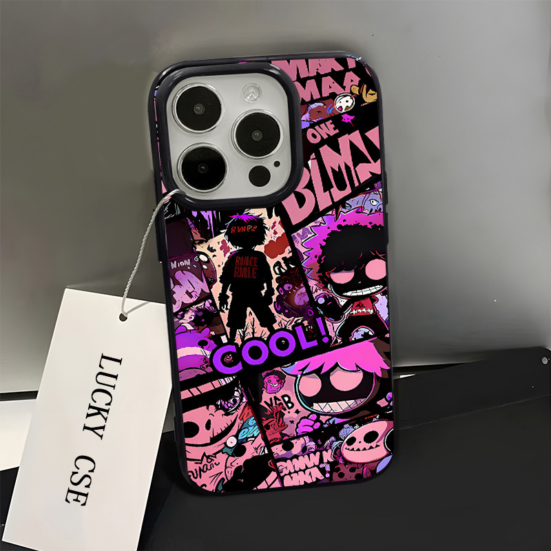 ความงามน่ารัก Cool สําหรับ IPhone 16 15 14 13 12 11 Pro Max 8 7 Plus X XR XS Soft TPU ซิลิโคนสีดําฝาครอบโทรศัพท์ปลอก