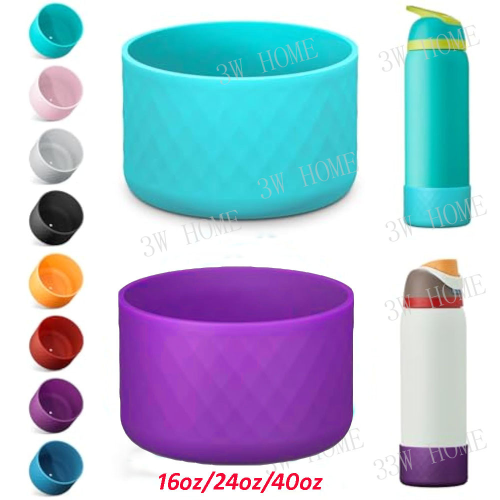 เพชรซิลิโคนขวดน้ํา Boot สําหรับ Owala 24oz, ฐานฝาครอบป้องกันด้านล่างสําหรับ Owala16oz ,40oz ซิลิโคน Boot Anti-slip Silicon Boot สําหรับแก้วน้ําร้อนและเย็น
