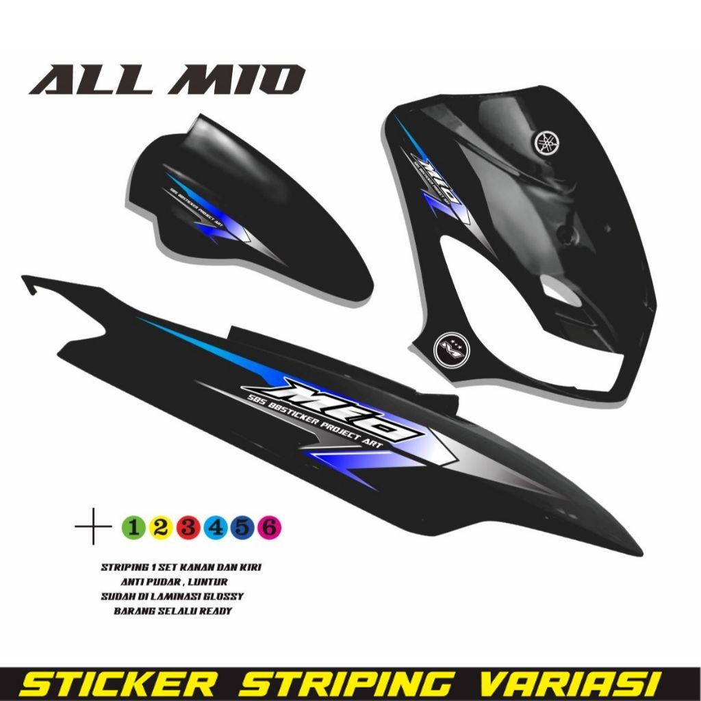 Mio OLD Variation/New MOTIF Sticker/STRIPING MIO OLD/MIO SMILE/Variation