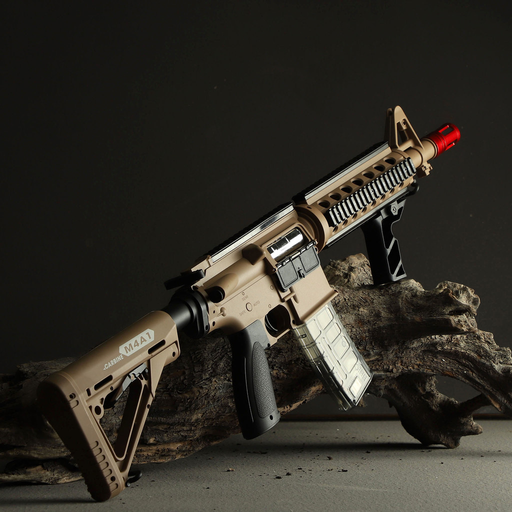 ปืน M4A1 สำหรับเด็ก ใช้วัสดุไนลอน ยิงไกลถึง 25-30 เมตร มีโหมดการยิงอัจฉริยะ ช่วยให้ลูกได้เล่นเพลินไปกับการยิง