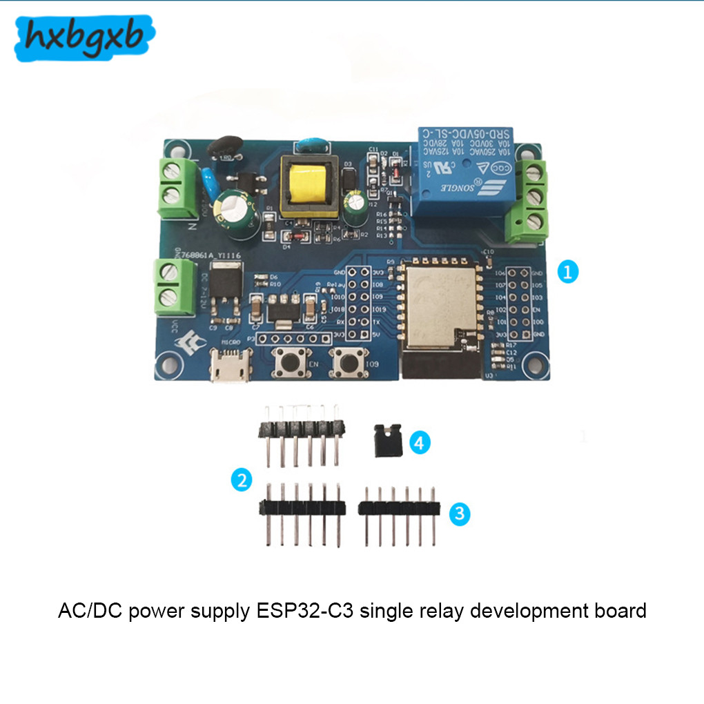 Esp-c3-12f WiFible โมดูลติดตั้ง Esp32-c3 Single Relay Development Board Onboard Mature ESPC3-1R-MV