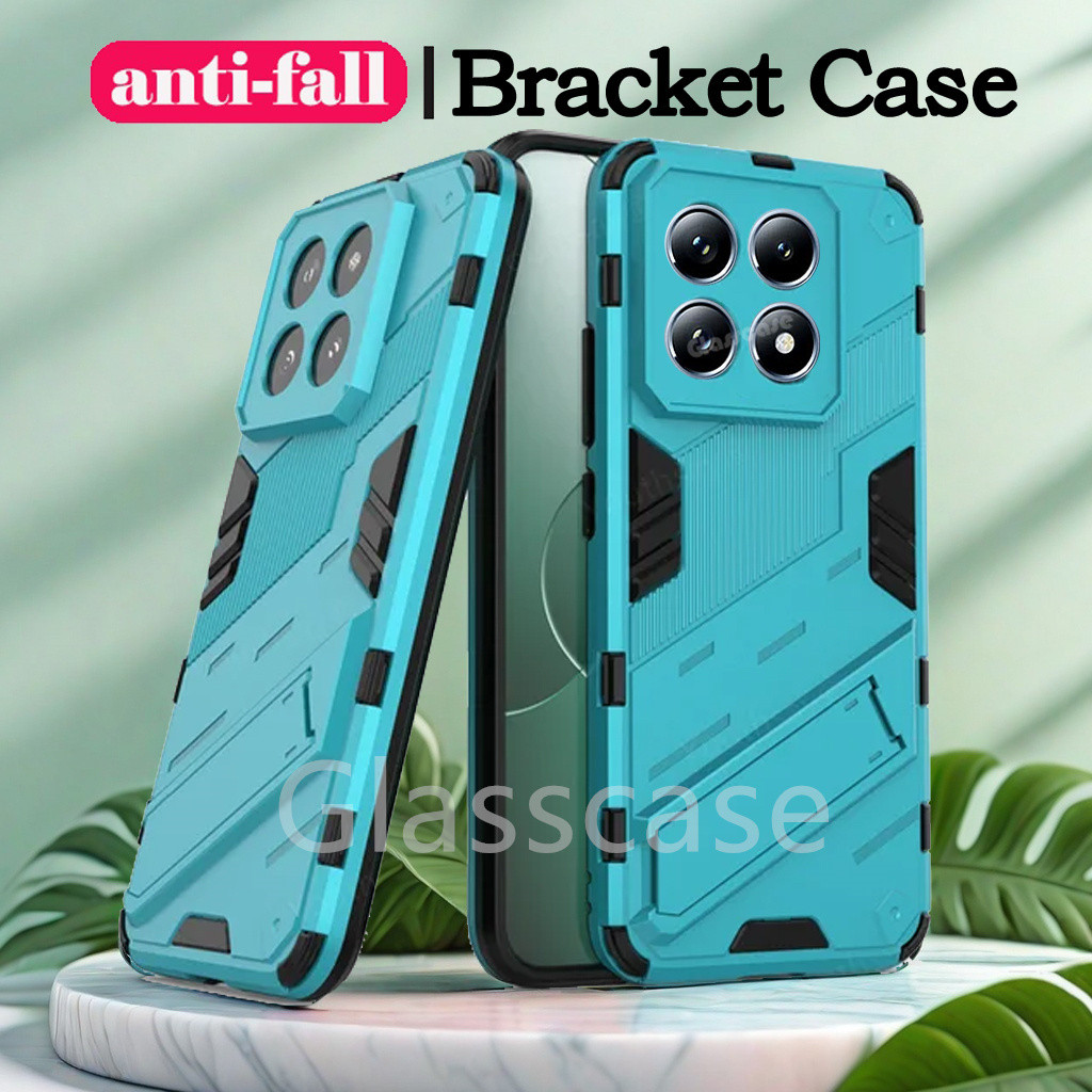 สําหรับxiaomi 14 13 T pro 14T 14Tpro 13T 13Tpro Mi14T Mi14Tpro 5G 2024 3DเกราะShockprooเคสโทรศัพท์ขาตั้งผู้ถือป้องกันHardปกหลัง