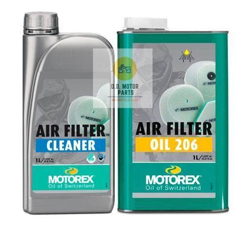 ชุดน้ำยาล้าง + เคลือบกรอง MOTOREX - Air Filter Cleaner , Air Filter Oil 206