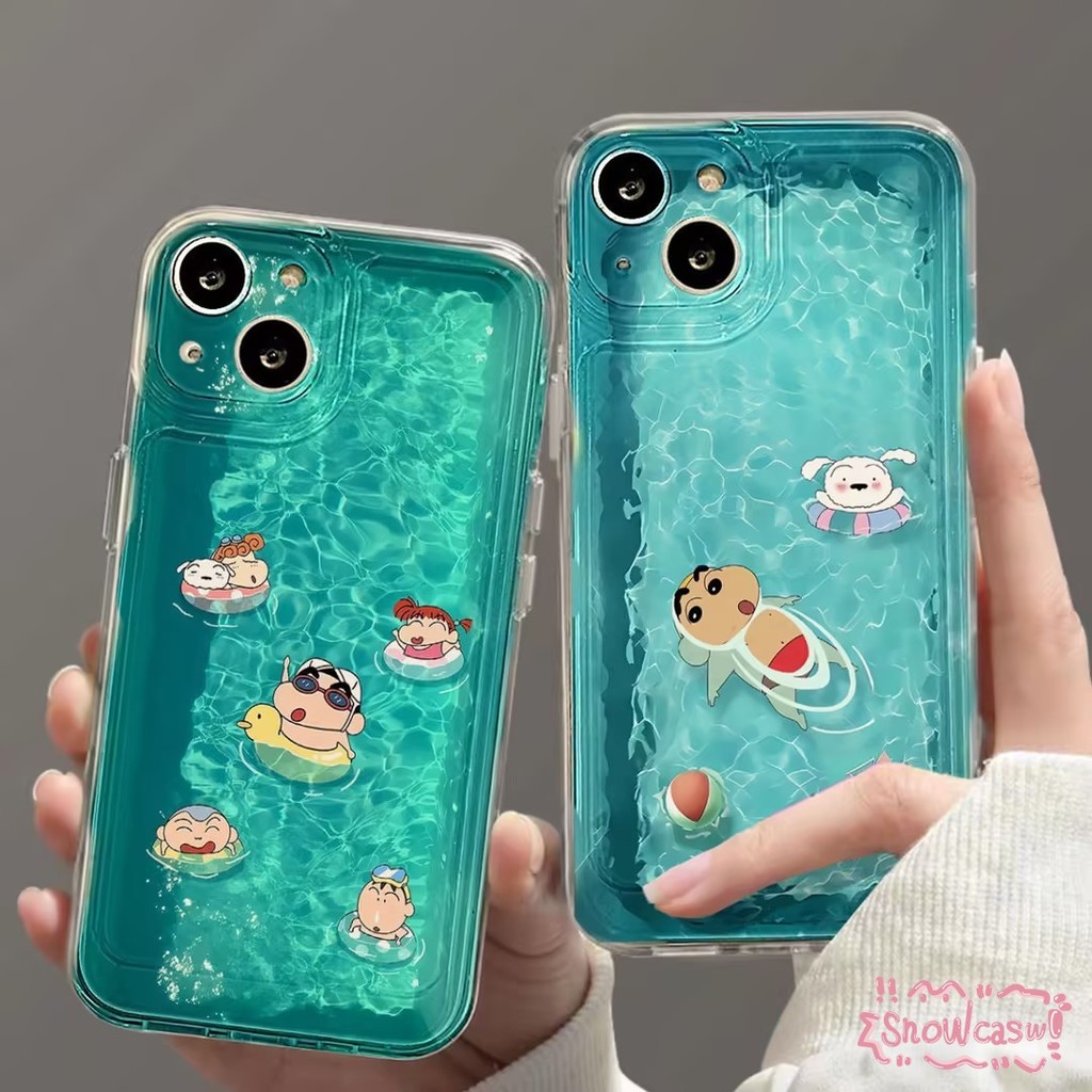 ลวดลายน่ารักของชินจังในฤดูร้อน เคสSamsung A05 A05S A15 A23 A04 A34 A13 A12 A54 A03 A14 A50 A24 A51 A32 M01S M12