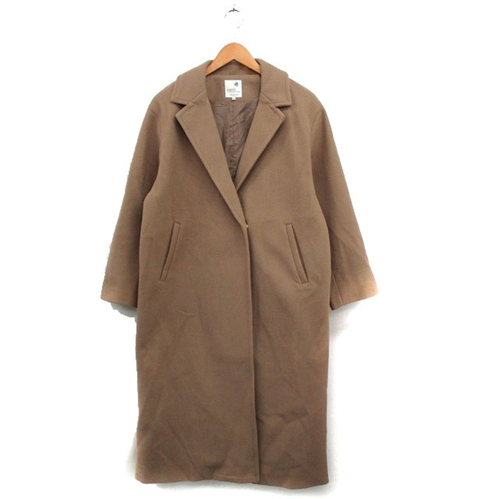 Earth Music & Ecology Chester Coat Long M Brown Direct from Japan Secondhand