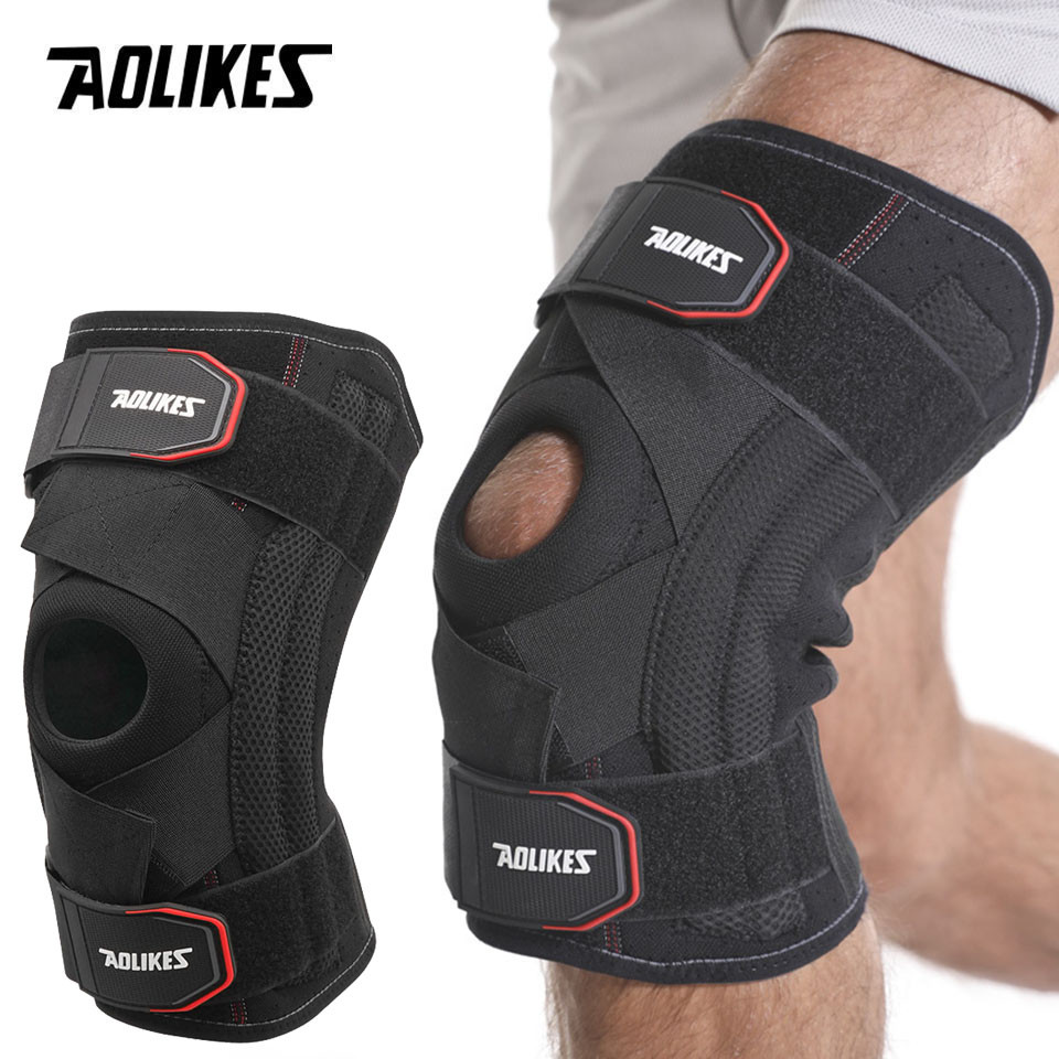 Aolikes 1PCS เข่ารั้งสําหรับปวดเข่า Patella Gel Pad & Side Stabilizers เข่าสนับสนุนโรคข้ออักเสบวงเดือนการบาดเจ็บ Recovery