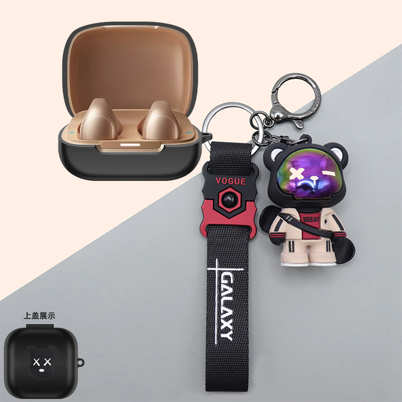 For Anker Soundcore C40i Case Cartoon Bear Cute Dinosaur Keychain Pendant Soundcore C30i Silicone Soft Case Shockproof Shell Protective Cover