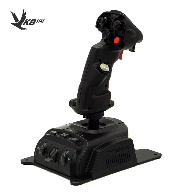 เทคโนโลยีห้าจุด VKB NXT Gladiator Flight Joystick s Game Flight Simulator Wingshan Tumaster