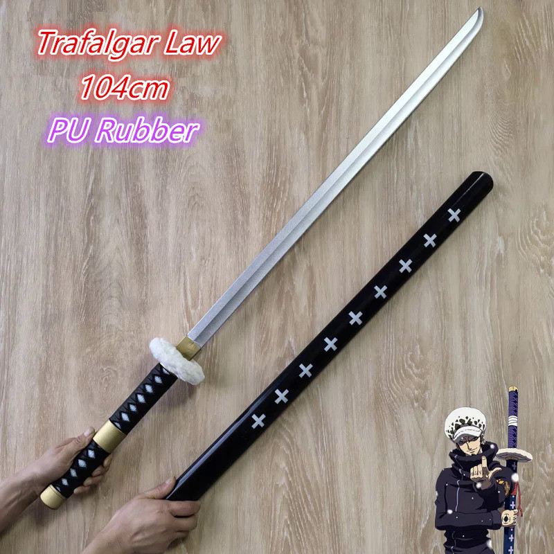 Cosplay Roronoa Zoro Sword 1:1 Anime Trafalgar Law Sword Weapon Katana Safety PU Samurai Sword Toy 1