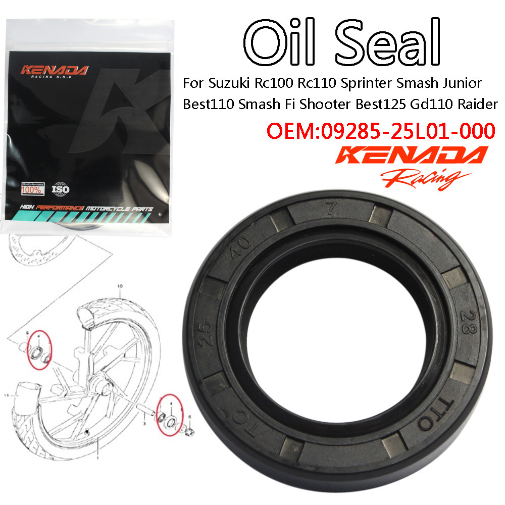 KENADA RACINGซิลดุมสเตอร์หลัง ซิลดุมหลัง 25-40-6 RC100 / RC110 / SPRINTER / SMASH JUNIOR / BEST110 / SMASH FI / SHOOTER / BEST125 / GD110 / RAIDER รหัส 09285-25L01-000