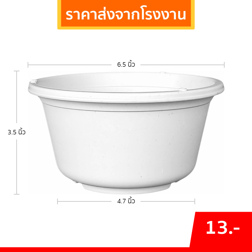 กระถาง ทรงถ้วย เลดี้ ขนาด 6 นิ้ว สีดำ สีขาว สีเทา สีอิฐ Bundle 12 ใบ ชิ้น อัน