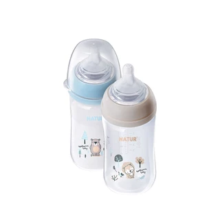 [NEW]NATUR เนเจอร์ INFINIT ขวดนมอินฟินิท ขวดนมเด็ก ขวดนม PP 9oz แพ็ก 2 (พิมพ์ลาย)