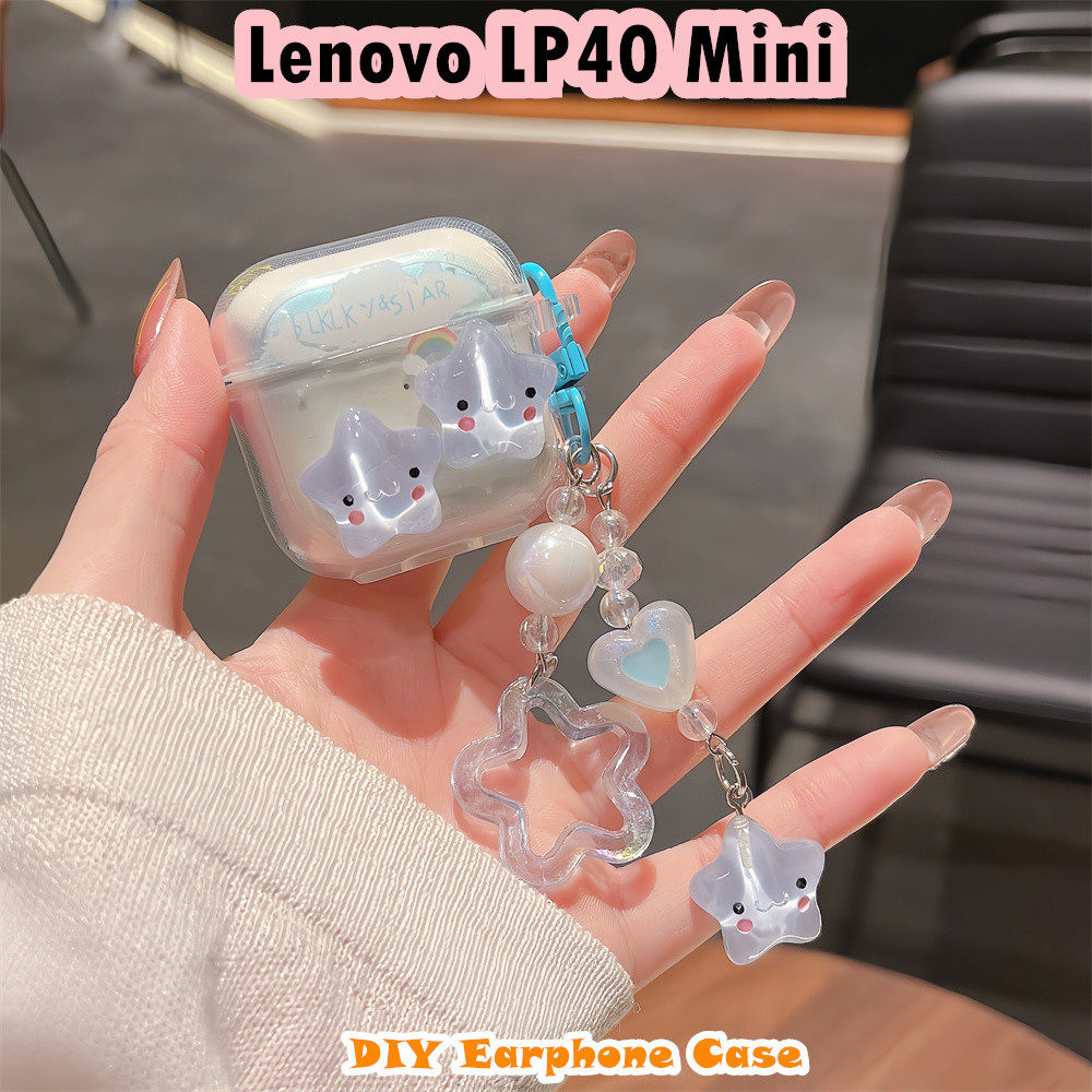 【Case Home】นําไปใช้กับ Lenovo LP40 Mini เคส Case เคสหูฟัง DIY การ์ตูนง่าย ซิลิโคนนุ่ม เคส เคสหูฟัง