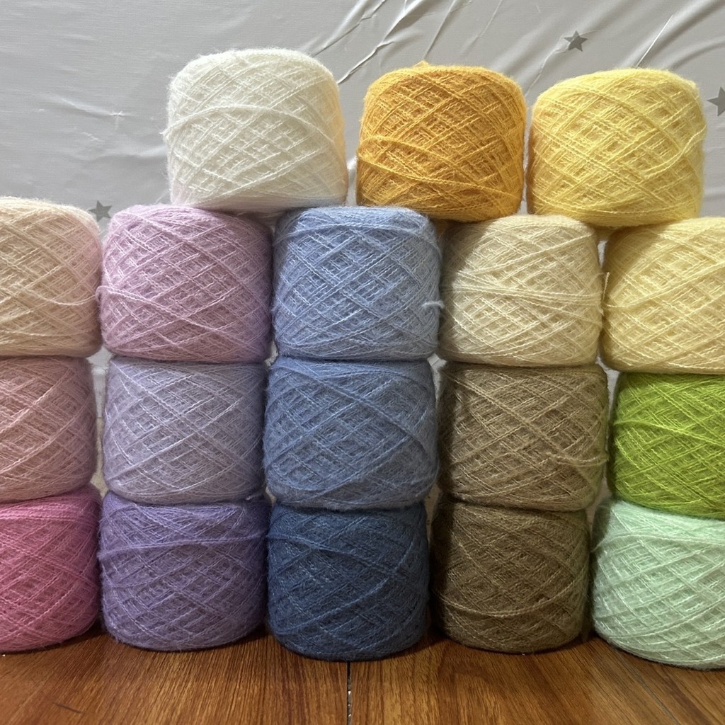 [คลังสินค้าพร้อมจัดส่งที่รวดเร็ว] Double-Strand Excellent Velvet Mohair 18 สีชุดขนสัตว์นุ่มเป็นมิตรกับผิวสบายมือ-ถัก