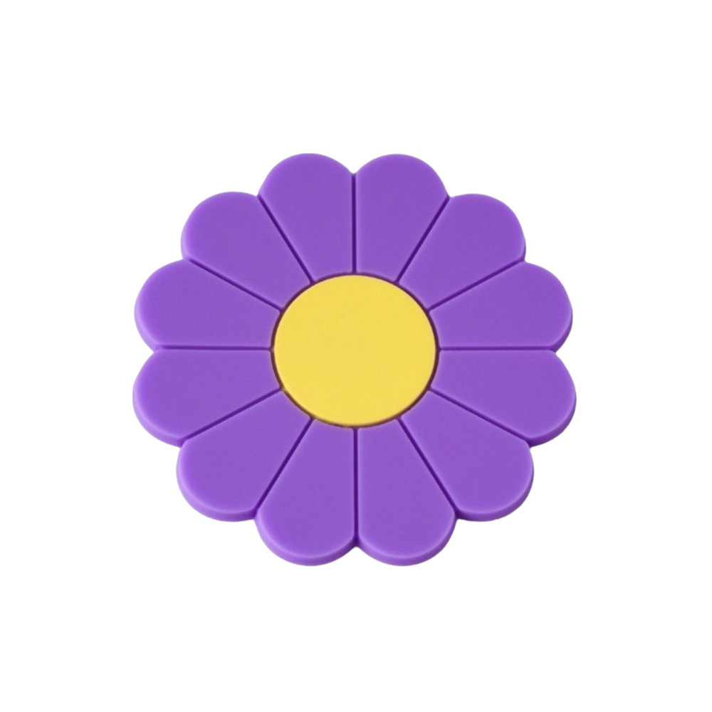 LONMI ที่รองแก้วในรถยนต์, แผ่นรองที่วางแก้วกันลื่นแบบหนา, แผ่นรองถ้วยซิลิโคนดอกไม้ทนความร้อนแบบ Daisy ภายในรถ - รูปที่ 5