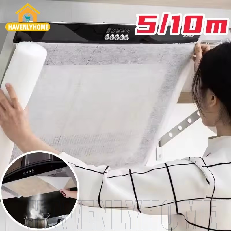 [H&L]กระดาษกรองดูดควันช่วง 5/10M ยาวพิเศษ | ผ้าไม่ทอทนน้ํามัน 46 ซม. พร้อมขอบเสริม, แผ่นตัดก่อนและระบบสิ่งที่แนบมาแม่เหล็ก