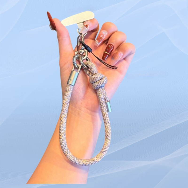 7มม ตัวหนา สั้นโพลีเอสเตอร์ทอกรณีโทรศัพท์เชือกแขวนกระเป๋ากล้องถ้วยน้ําที่สําคัญแฟชั่นป้องกันการสูญหายสายรัดข้อมือ - รูปที่ 4