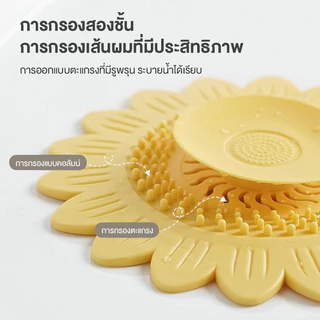 แผ่นซิลิโคนปิดท่อระบายน้ํา แผ่นกรองท่อระบายน้ํา ดักเส้นผม ป้องกันแมลง ในซิงค์ล้างจาน ล้างหน้า และในท่อระบายน้ำ