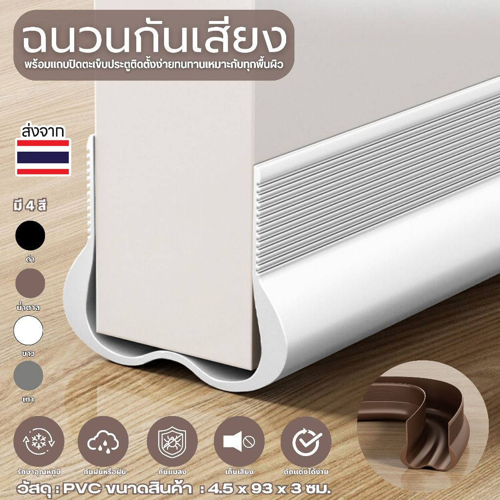 พร้อมส่ง🔥ที่กั้นประตู แบบสอด ที่กั้นประตูกันฝุ่น กันแมลง ขอบประตูกันแอรออก กาวในตัว กันน้ำ กันแอร์ออก ป้องกันเสียง