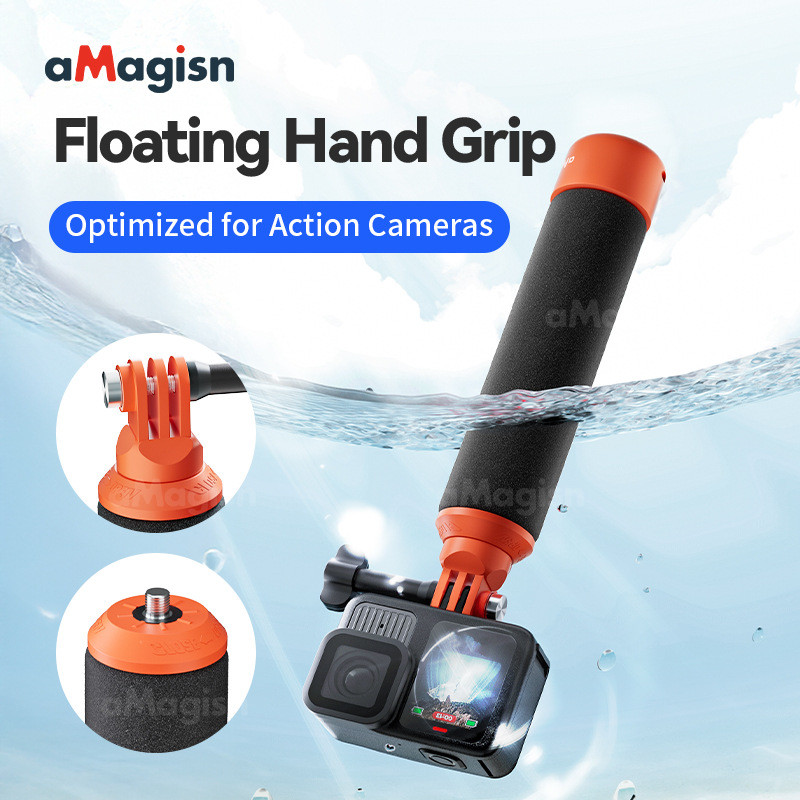 สําหรับ DJI Pocket3/Action 5 Pro Float Stick Floating Handle Insta360 Ace Pro 2/GoPro Anti Sinking Handle กีฬากล้องอุปกรณ์เสริม
