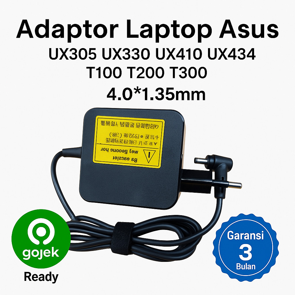Asus UX305 UX330 UX410 UX430 UX434 T100 T200 T300 4.0*1.35 2.37A 45W อะแดปเตอร์ชาร์จรับประกัน 3 เดือ