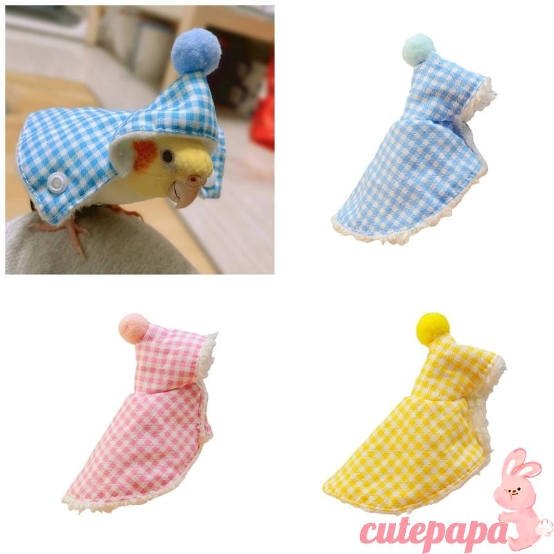Cutep Warm Plaided Bird Capes สําหรับนกแก้วและ Budgies เสื้อคลุมอบอุ่นชุดฤดูหนาวสําหรับนกสัตว์เลี้ยงขนาดเล็กสวมใส่และ Clea